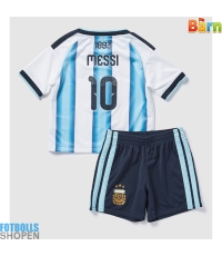 Billiga Argentina Lionel Messi #10 Hemmatröja Barn VM 2026 Kortärmad (+ Korta byxor)